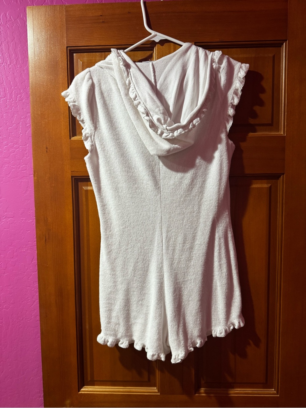Beach Bunny White Ruffle Terry Romper Coverup - Picture 4 of 5